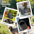 Load image into Gallery viewer, Pet Stroller, 3 in 1 Folding Dog Stroller Pram w/ 4 Wheels, Detachable Carrier, Storage Basket, Cup Holder, Safety Leashes, for Mini Dogs, Cats, Grey
