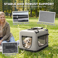 Charger l'image dans la visionneuse de la galerie, Pet Carrier Bag, Soft-Sided Dog Carrier for Small Dogs, Portable Pet Travel Bag with Security Buckle Strap, Mesh Windows, Washable Cushion and Bowl, Light Grey
