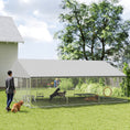 Load image into Gallery viewer, Outdoor Dog Kennel, 20' x 15' x 8', Heavy Duty Large Dog Kennel Outside w/ Waterproof Roof, Galvanized Chain Link Pet Enclosure w/ 2 Secure Locks, for Large Breed, Chicken, Duck
