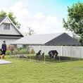 Load image into Gallery viewer, Outdoor Dog Kennel, 20' x 15' x 8', Heavy Duty Large Dog Kennel Outside w/ Waterproof Roof, Galvanized Chain Link Pet Enclosure w/ 2 Secure Locks, for Large Breed, Chicken, Duck
