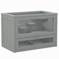 Load image into Gallery viewer, Wooden Hamster Cage Mouse Mice Rodent Small Animals Hutch Exercise Play House 60 x 35 x 42cm, Grey
