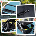 Load image into Gallery viewer, Pet Stroller for Small Miniature Dogs Cats Foldable Travel Carriage with Wheels Zipper Entry Cup Holder Storage Basket Black
