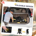 Load image into Gallery viewer, Pet Stroller for Small Miniature Dogs Cats Foldable Travel Carriage with Wheels Zipper Entry Cup Holder Storage Basket Black
