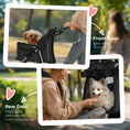 Load image into Gallery viewer, Pet Stroller for Small Miniature Dogs Cats Foldable Travel Carriage with Wheels Zipper Entry Cup Holder Storage Basket Black
