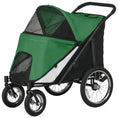 Load image into Gallery viewer, Large Dog Stroller Dog Pram Foldable Pet Pushchair with Safety Leashes for Medium, Large Dogs - Green
