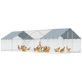Load image into Gallery viewer, Metal Chicken Coop, 26' x 10' x 6.4' Large Chicken Run Hen House with Feeding Door, Waterproof Cover, Hanging Feeder, Perch, Poultry Cage for Outdoor, Backyard, Farm for 24-30 Hens
