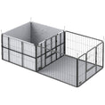 Load image into Gallery viewer, Whelping Box for Dogs, Puppies, 7 Panel Dog Playpen with Two Rooms, Washable Whelping Pads, Water-Resistant Oxford Fabric, Two Doors, for Small and Medium Dogs
