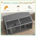 Load image into Gallery viewer, Wooden Hamster Cage, Gerbil Cage for Syrian Hamster with Exercise Play House, Openable Top 85 x 45 x 44cm - Grey

