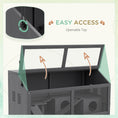 Load image into Gallery viewer, Wooden Hamster Cage, Gerbil Cage for Syrian Hamster with Exercise Play House, Openable Top 85 x 45 x 44cm - Grey
