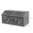 Load image into Gallery viewer, Wooden Hamster Cage, Gerbil Cage for Syrian Hamster with Exercise Play House, Openable Top 85 x 45 x 44cm - Grey
