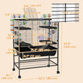 Load image into Gallery viewer, Large Hamster Cage with 7" Deep Tray, 43" Rolling Gerbil Cage with Storage Shelf, Big Exercise Wheel, Tube System, Hut, Platforms, Ramps, for Syrian, Gerbil, Rat
