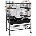 Load image into Gallery viewer, Large Hamster Cage with 7" Deep Tray, 43" Rolling Gerbil Cage with Storage Shelf, Big Exercise Wheel, Tube System, Hut, Platforms, Ramps, for Syrian, Gerbil, Rat

