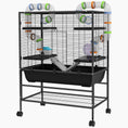 Load image into Gallery viewer, Large Hamster Cage with 7" Deep Tray, 43" Rolling Gerbil Cage with Storage Shelf, Big Exercise Wheel, Tube System, Hut, Platforms, Ramps, for Syrian, Gerbil, Rat
