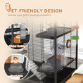 Load image into Gallery viewer, Large Hamster Cage with 7" Deep Tray, 43" Rolling Gerbil Cage with Storage Shelf, Big Exercise Wheel, Tube System, Hut, Platforms, Ramps, for Syrian, Gerbil, Rat
