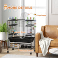 Load image into Gallery viewer, Large Hamster Cage with 7" Deep Tray, 43" Rolling Gerbil Cage with Storage Shelf, Big Exercise Wheel, Tube System, Hut, Platforms, Ramps, for Syrian, Gerbil, Rat
