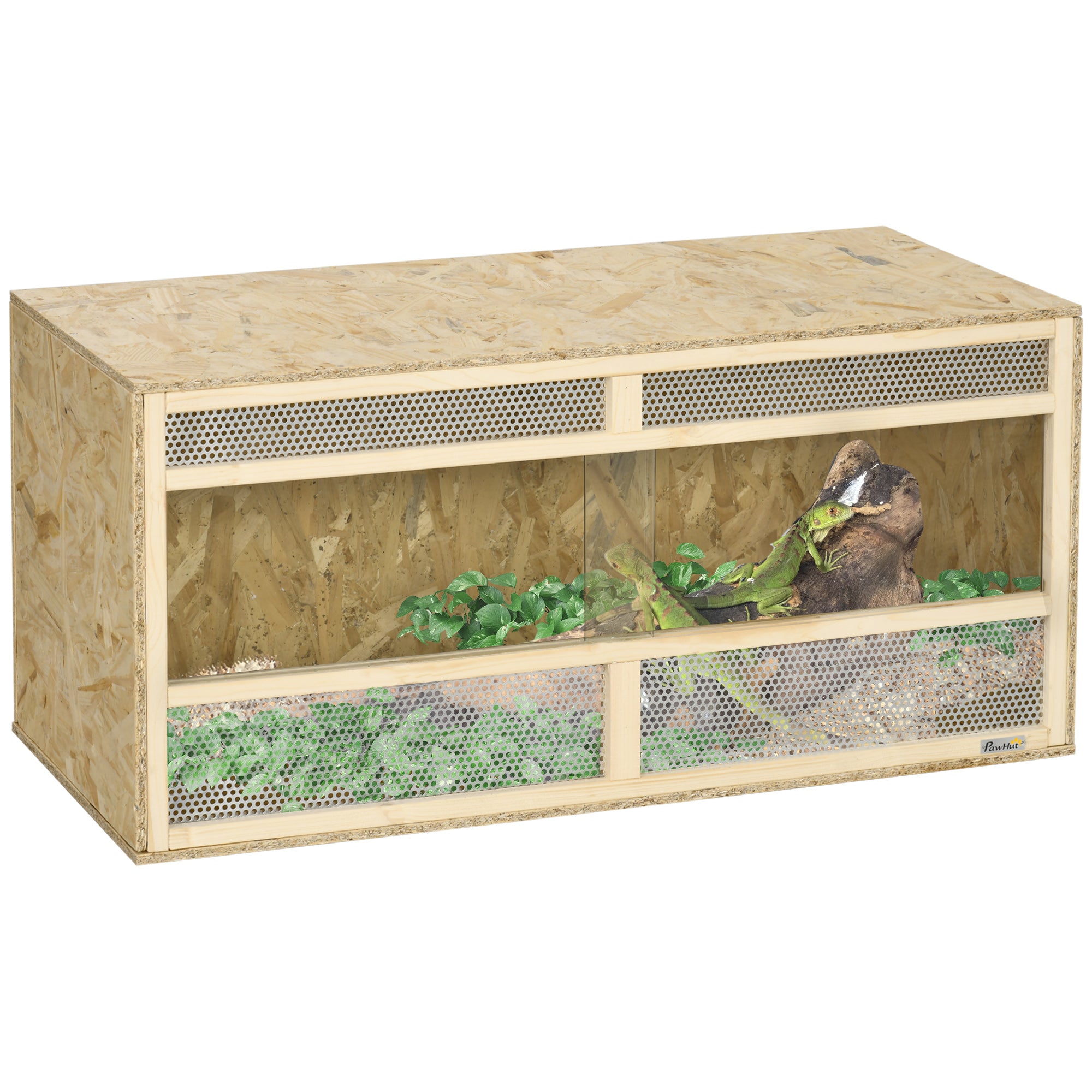 Reptile Terrarium, 58 Gallon Reptile Tank w/ Transparent Sliding Doors, Breathable Mesh for Bearded Dragon, Lizards, Horned Frogs, Snakes and Chameleons, 39" x 18.5" x 18.5"