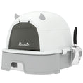 Load image into Gallery viewer, Stainless Steel Cat Litter Box, Large Hooded Kitty Litter Box with Removable Lid, Scoop & Carbon Filters for Medium Cats, Easy to Clean, No Leakage, No Odors, Gray
