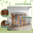 Load image into Gallery viewer, Catio, Wooden Outdoor Cat Enclosure Window Box with Weatherproof Roof, Bridge, Resting Box, Platforms, Cat Cage for 2 Kittens, Orange
