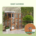 Load image into Gallery viewer, Catio, Wooden Outdoor Cat Enclosure Window Box with Weatherproof Roof, Bridge, Resting Box, Platforms, Cat Cage for 2 Kittens, Orange
