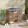 Load image into Gallery viewer, Catio, Wooden Outdoor Cat Enclosure Window Box with Weatherproof Roof, Bridge, Resting Box, Platforms, Cat Cage for 2 Kittens, Orange
