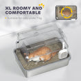 Load image into Gallery viewer, Stainless Steel Cat Litter Tray, Extra Large Enclosed Litter Box for Large Cats with Scoop, Flip Top, Easy Cleaning, Light Grey
