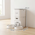 Load image into Gallery viewer, Automatic Cat Feeder with 2 Stainless Steel Bowls, 4L Pet Food Dispenser with Portion Control for 1–6 Meals Daily, Anti-Clogging Design, Dual Power Supply
