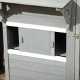 Load image into Gallery viewer, Wooden Cat Catio, 76"L Walk in Outdoor Cat House with Asphalt Roof, Platforms, Lockable Doors, 3-tier Resting Condo, Observation Window, for 2-3 Cats, Light Grey
