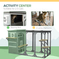 Load image into Gallery viewer, Wooden Cat Catio, 76"L Walk in Outdoor Cat House with Asphalt Roof, Platforms, Lockable Doors, 3-tier Resting Condo, Observation Window, for 2-3 Cats, Light Grey
