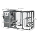 Load image into Gallery viewer, Wooden Cat Catio, 76"L Walk in Outdoor Cat House with Asphalt Roof, Platforms, Lockable Doors, 3-tier Resting Condo, Observation Window, for 2-3 Cats, Light Grey
