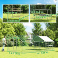 Load image into Gallery viewer, Large Metal Chicken Coop with Nesting Box, 9.8 x 19.7 x 6.4 ft Walk in Chicken Run for Yard with Waterproof Cover, Roosting Bars, for 18-24 Hens, Ducks, Rabbits, Poultries

