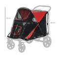 Load image into Gallery viewer, Dog Stroller Rain Cover, Cover for Dog Pram Stroller, Buggy for Large, Medium Dogs w/ Rear Entry
