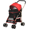 Load image into Gallery viewer, Dog Pram Dog Stroller 3 in 1 Pet Pushchair Detachable Design with Universal Wheels, Brake for Small Miniature Dogs - Red
