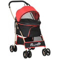 Load image into Gallery viewer, Dog Pram Dog Stroller 3 in 1 Pet Pushchair Detachable Design with Universal Wheels, Brake for Small Miniature Dogs - Red
