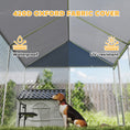 Load image into Gallery viewer, Outdoor Dog Kennel with Roof, Heavy Duty Galvanized Steel Dog Run Chain Link w/ Waterproof UV-Resistant Cover, Safety Lockable Latch System, 9.2' x 7.5' x 7.2'
