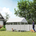 Load image into Gallery viewer, Outdoor Dog Kennel with Roof, Heavy Duty Galvanized Steel Dog Run Chain Link w/ Waterproof UV-Resistant Cover, Safety Lockable Latch System, 9.2' x 7.5' x 7.2'

