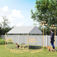 Load image into Gallery viewer, Outdoor Dog Kennel with Roof, Heavy Duty Galvanized Steel Dog Run Chain Link w/ Waterproof UV-Resistant Cover, Safety Lockable Latch System, 9.2' x 7.5' x 7.2'
