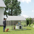 Load image into Gallery viewer, Outdoor Dog Kennel with Roof, Heavy Duty Galvanized Steel Dog Run Chain Link w/ Waterproof UV-Resistant Cover, Safety Lockable Latch System, 9.2' x 7.5' x 7.2'
