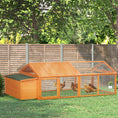 Load image into Gallery viewer, Chicken Run, Wooden Chicken Coop with Nesting Box, Openable Roof for 4-8 Chickens, Rabbits, Ducks, for Garden - Orange
