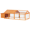 Load image into Gallery viewer, Chicken Run, Wooden Chicken Coop with Nesting Box, Openable Roof for 4-8 Chickens, Rabbits, Ducks, for Garden - Orange
