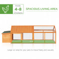 Load image into Gallery viewer, Chicken Run, Wooden Chicken Coop with Nesting Box, Openable Roof for 4-8 Chickens, Rabbits, Ducks, for Garden - Orange
