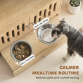 Load image into Gallery viewer, Dog Feeding Station Food Storage w/ 2 Elevated Bowls & Slow-Feed Mat, Hidden Pet Feeding Station, Pet Food Storage Cabinet Organizer, Sliding Drawer, Hidden Feeder for Cats & Dogs
