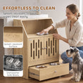 Load image into Gallery viewer, Dog Feeding Station Food Storage w/ 2 Elevated Bowls & Slow-Feed Mat, Hidden Pet Feeding Station, Pet Food Storage Cabinet Organizer, Sliding Drawer, Hidden Feeder for Cats & Dogs
