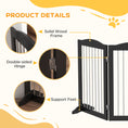 Load image into Gallery viewer, Foldable Dog Gate, Freestanding Pet Gate, Dog Barrier with Two Support Feet, for Doorways, Stairs, Halls - Black
