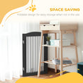 Load image into Gallery viewer, Foldable Dog Gate, Freestanding Pet Gate, Dog Barrier with Two Support Feet, for Doorways, Stairs, Halls - Black
