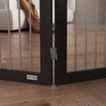 Load image into Gallery viewer, Foldable Dog Gate, Freestanding Pet Gate, Dog Barrier with Two Support Feet, for Doorways, Stairs, Halls - Black
