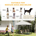Load image into Gallery viewer, 6' x 4' x 6' Outdoor Dog Kennel, Lockable Dog Run Crate with Rotating & Adjustable Bowls, Waterproof UV-Resistant Cover, Welded Wire Steel Fence for Medium Dogs, Silver
