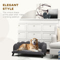 Load image into Gallery viewer, Dog Couch Pet Sofa Cat Bed with Removable Cushion Wood Legs for Medium and Large Dogs, Dark Grey
