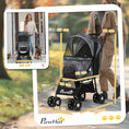 Load image into Gallery viewer, Dog Pram Dog Stroller Pet Pushchair with Universal Wheels, Brake for Small Breeds - Grey
