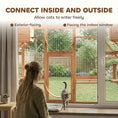 Load image into Gallery viewer, Catio Outdoor Cat Enclosure Window, Outdoor Cat House with Weather Protection Roof for 1-4 Kitties, Wooden Frame, Shelves & Bridges, 118" x 37.5" x 74", Orange

