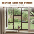 Load image into Gallery viewer, Catio Outdoor Cat Enclosure Window, Outdoor Cat House with Weather Protection Roof for 1-4 Kitties, Wooden Frame, Shelves & Bridges, 118" x 37.5" x 74", Coffee Brown
